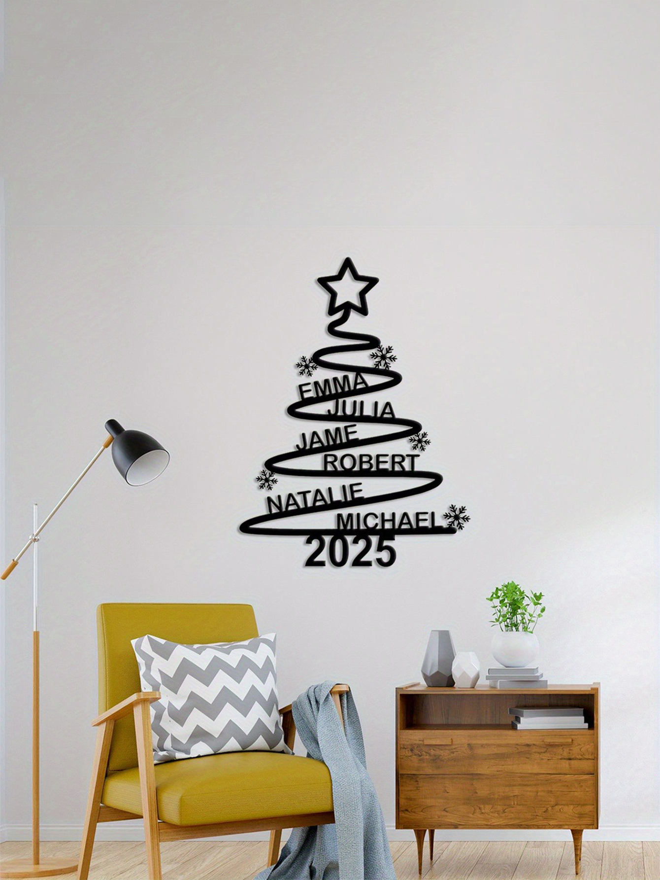 Customizable Christmas Tree Metal Signage
